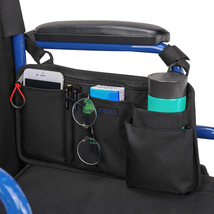 Wheelchair Side Bag with Cup Holder, Wheelchair Armrest Pouch Accessorie... - £17.70 GBP