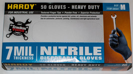 Hardy 7 mil Nitrile Disposable Gloves - Powder-Free 50 Pc Heavy Duty (Me... - £29.09 GBP