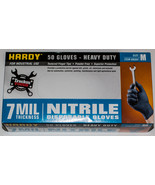 Hardy 7 mil Nitrile Disposable Gloves - Powder-Free 50 Pc Heavy Duty (Me... - £29.11 GBP
