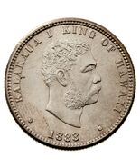 1883 Reino De Hawái Plata 1/4 Dólar (Unc) Kalakaua 25c - €442,91 EUR
