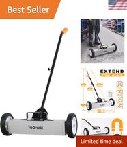 18 Inches 26 Lbs Magnetic Sweeper Magnetic Pickup Tool with Wheels Teles... - $117.70