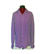 Egara Shirt Purple Men Long Sleeve Cotton Button Up Size XL - £22.68 GBP