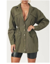 Lauren Ralph Lauren Military Inspired Women's Jacket Size-12 Military Green - $49.48