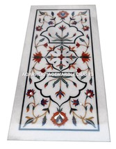 Marble Dining Table Top Jasper Stone Inlay Marquetry Outdoor Gifts Decor H2002 - £486.82 GBP+