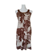 VTG 1990s Jonathan Martin Bodycon Dress Sz 6P Brown Floral Embellished N... - $29.47