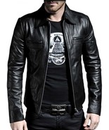 LJD Shiny Black Classic Mens Fashion Wool High Quality Jacket For Sale. - $1,663.43 MXN+