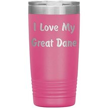 Love My Great Dane v4-20oz Insulated Tumbler - Pink - £23.99 GBP