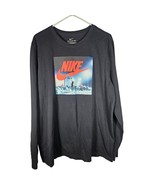 Nike Long Sleeve Shirt Mens XL Black Authentic Air Basketball Graphic Tee - $372.19 MXN