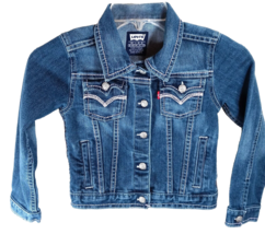 Vintage Levi  Jean Jacket  Youth Size 6X Reg. Age 6-7 Years &quot;Trucker Blue - $24.63