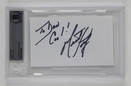 Meat Loaf Signed Slabbed 3x5 Index Card Singer Personalized To Don Beckett COA - £118.68 GBP