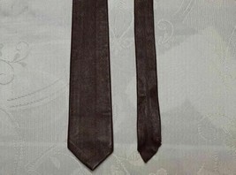 Men&#39;s Burgundy Dance Stylish High Quality Real Partywear Leather Neck Tie - £26.50 GBP