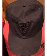Small Guess Black Adjustable Buckle Back Hat No Tag *Pre Owned* d2 - $20.50 CAD
