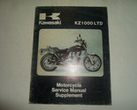 1981 Kawasaki KZ1000 Ltd Moto Service Atelier Manuel Supplément X OEM - $109.95