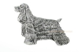 Cocker Spaniel Dog Grillie Auto Truck Car Grille Ornament Antiqued Nicke... - £47.12 GBP