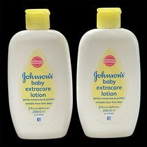 RARE Johnson &amp; Johnson Baby EXTRACARE Lotion YELLOW Bottle 200ml Lot Of ... - $59.35