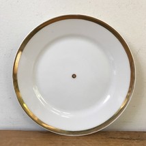 Set Pair 2 Vintage Wedding Ring Gold White Fine Porcelain Dessert Plates... - $29.69
