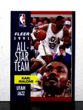 1991 Fleer #219 Karl Malone All-Star Card Utah - £5.41 GBP