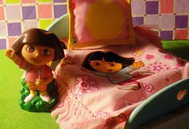 Dora the Explorer Bed Sheet Lot fits Fisher Price Loving Family Dollhouse Beds - £10.16 GBP