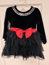 NEW  Toddler Girl FAO Black Velour  Sequin &amp; Tulle Dress  2T $39.99 - £12.04 GBP