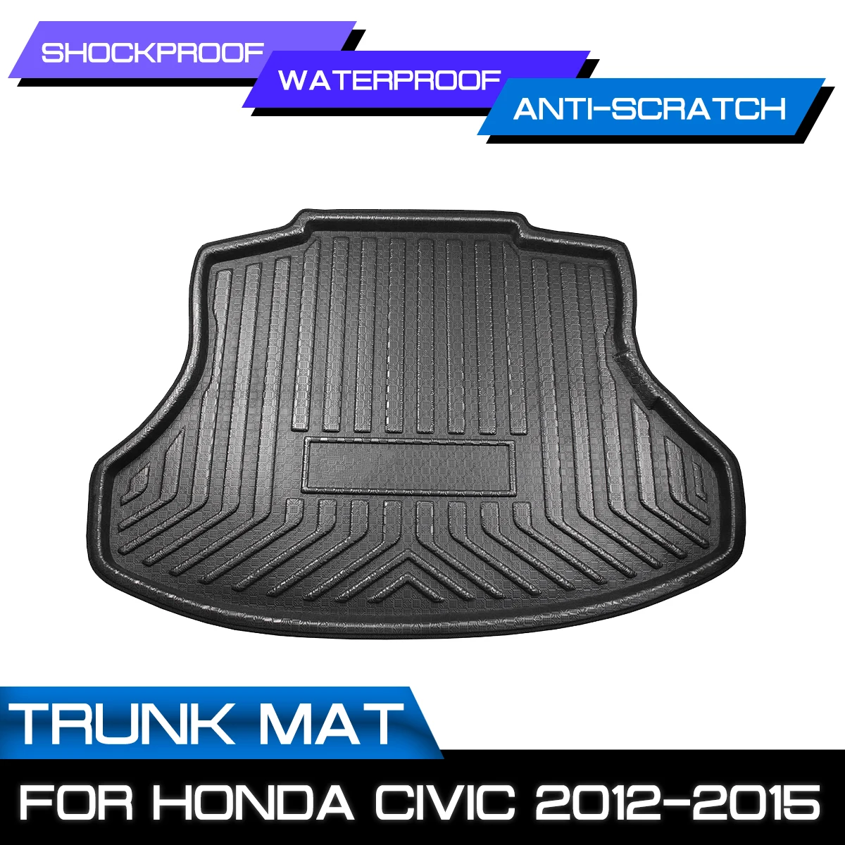 Car Floor Mat Carpet Rear Trunk Anti-mud Cover For Honda Civic 2012 2013 2014 - £36.49 GBP