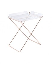 Modern Clear Acrylic Copper Tray Table - $3,161.81 MXN