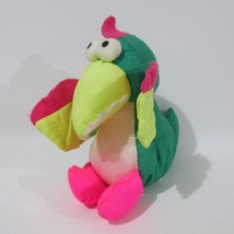 Vintage Puffy Pterodactyl Small Plush Fluorescent Neon Colors 80s Stuffed Animal - £19.70 GBP