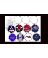 Atlanta Braves decor party wine glass cup charms markers 8 party favors - £8.50 GBP