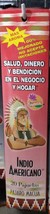 3X  INDIO AMERICANO INCENSE INCIENSO PAJARO MACUA - 3 OF 20 STICKS EACH - $16.82