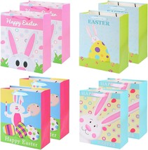 13&quot; Large Easter Gift Bag with Handles 8 Pack Easter Paper Gift Bags Cut... - $31.23