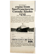 1969 Princess Cruises Advertisement San Francisco To Alaska Travel G2B - €17,16 EUR