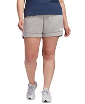 Adidas Women&#39;s Essentials Plus Badge of Sport Shorts Plus Size 3X Gray - $24.74