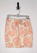 NWT Size Small Margaritaville 100% Linen Skirt Monstera Print Tropical V... - $28.05