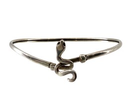 Vintage Sterling Silver Snake Bypass Bangle Bracelet - $123.75
