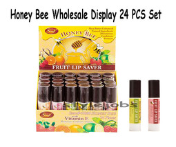 Starry Honey Bee Fruity Lip Care Lip Balm Wholesale Display 24 Pcs Set - £13.43 GBP