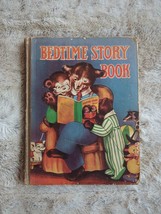 Bedtime Story Book Saalfield 1938 Anthropomorphic Childrens Fairytale Litho HCDJ - £19.02 GBP