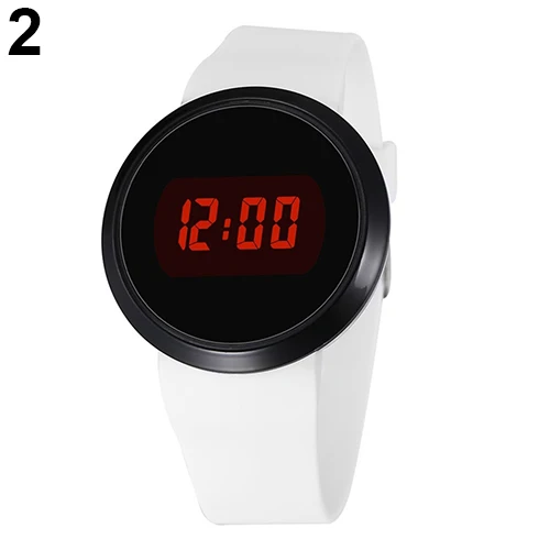 Fashion Touch Screen Led Digital Watches Men Sports Watches Black Silico... - £13.07 GBP