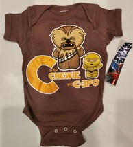 Star Wars New C is for Chewie &amp; C-3PO Licensed Romper - £9.64 GBP