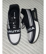 Nautica Womens Jale Black White Logo Comfort Cushion Sneakers Size 8.5 - $42.17 CAD
