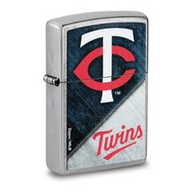 Zippo® MLB® Minnesota Twins Street Chrome™ Lighter - New Design - £27.93 GBP