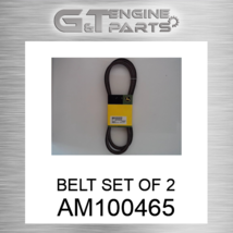 AM100465 Belt Set Of 2 Fits John Deere (New Oem) - £30.35 GBP