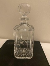 Vintage Square Carafe with the Stopper Unique Crystal Cut - $34.65