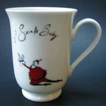 Pottery Barn Santa Baby Coffee Mug Tea Cup Holiday Christmas Japan - £27.20 GBP
