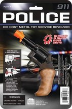 8 Ring Shot Cap Gun Police Die cast metal toy service revolver - $16.92