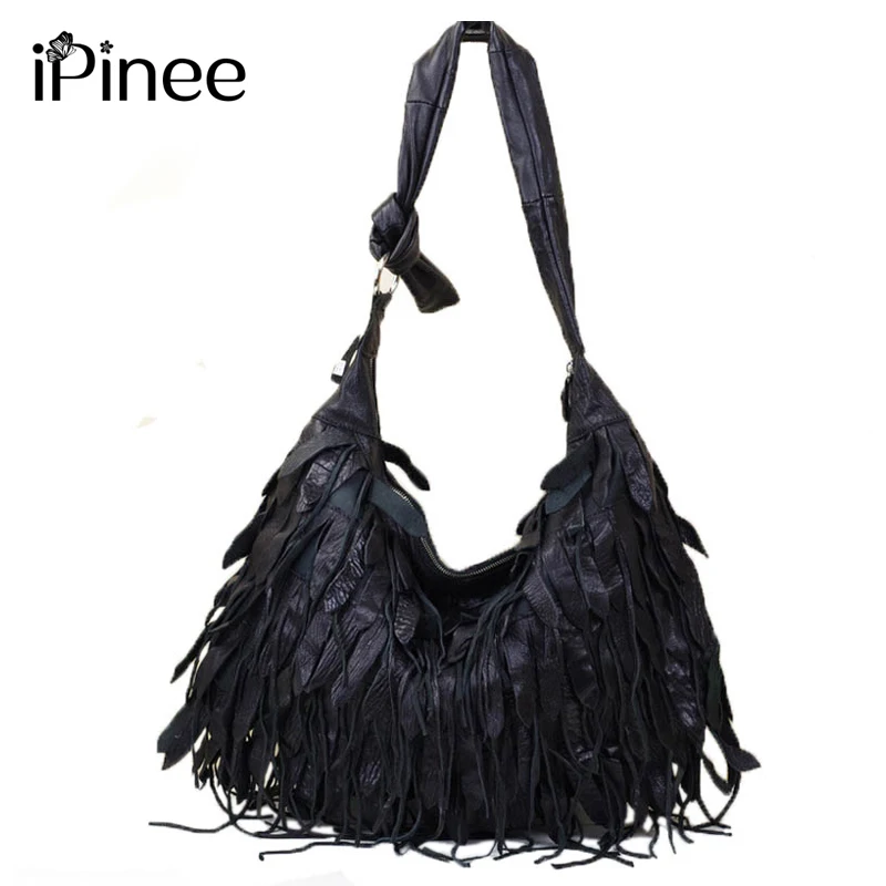 New Leisure Fringed Genuine Leather Shoulder Bags Diagonal Korean Dumplings Tass - £88.02 GBP