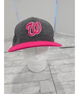 WASHINGTON NATIONALS Pink &amp; Black New Era 7 5/8 Fitted Hat, Baseball Cap - $666.13 MXN