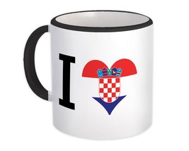 I Love Croatia : Gift Mug Flag Heart Crest Country Croatian Expat - $15.90