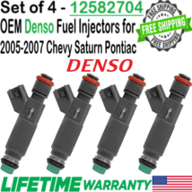 OEM Denso x4 Fuel Injectors for 2005-2006-2007 Chevy Saturn Pontiac 2.2L 2.4L I4 - £73.73 GBP