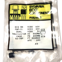 ECG84 pnp-si dual transistor case to-78p NTE84 - $9.43