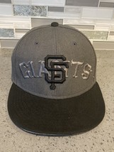 San Francisco Giants New Era 59Fifty Wool Blend Hat Cap Rare Grey Black Sz 7 MLB - £11.31 GBP