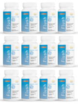 12 Pack Flush, helps digestion detox &amp; combats water retention-60 Capsul... - £247.43 GBP